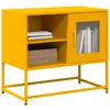 Image de Meuble Tv Jaune Moutarde 68x39x60,5 Cm Acier Vidaxl