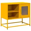 Image de Vidaxl meuble tv jaune moutarde 68x39x60,5 cm acier