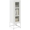 Image de vidaXL Buffet haut blanc 36x39x123 cm acier laminé à froid buffet placard armoire latérale armoire armoire de 853397