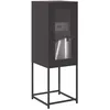Image de vidaXL Buffet noir 36x39x107 cm acier laminé à froid meuble de rangement meuble de rangement de cuisine meuble de 853398