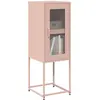 Image de Buffet Rose 36x39x107 Cm Acier Laminé À Froid Vidaxl