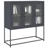 Image de vidaXL Buffet anthracite 1005x39x107 cm acier laminé à froid meuble de rangement meuble de rangement de cuisine meuble 853406