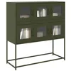 Image de vidaXL Buffet vert olive 1005x39x107 cm acier laminé à froid 853426
