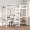 Image de vidaXL Cadre de lit superposé sans matelas blanc 75x190 cm pin massif cadre de lit mezzanine cadre de lit de cabine cadre 3308551