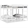 Image de vidaXL Lit superposé triple blanc 140x200/70x140 cm bois de pin massif 3308578