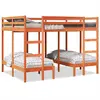 Image de Lit Superposé Triple Brun Cire 140x200/70x140 Cm Pin Massif Vidaxl