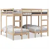 Image de Lit Superposé Triple 160x200/80x160 Cm Bois De Pin Massif Vidaxl