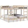 Image de vidaXL Lit superposé triple 200x200/80x200 cm bois de pin massif 3308583