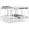 Image de vidaXL Lit superposé triple blanc 200x200/80x200 cm bois de pin massif 3308584