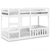 Image de vidaXL Lit superposé Blanc 90x190 cm Bois de pin massif 3308593