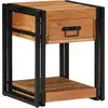 Image de Cabinet De Chevet 2 Pcs 40 X 40 X 50 Cm Bois D'acacia Massif Vidaxl