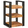Image de Vidaxl table de chevet 2 pcs marron et noir bois de mangue massif