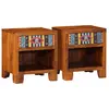 Image de Table De Chevet 2 Pcs 40x35x45 Cm Bois D'acacia Massif Vidaxl