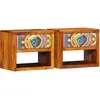 Image de Cabinet De Chevet Avec Tiroir 2 Pcs Marron 40 X 35 X 35 Cm Vidaxl