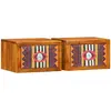 Image de Cabinet De Chevet Avec Tiroir 2 Pcs Marron 35 X 30 X 22 Cm Vidaxl