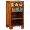 Image de Table dappoint - Marron miel - Bois massif dacacia - 40x35x75 cm - Finition brillante