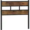 Image de Tête De Lit De Remplacement Chêne Fumé 90 Cm Fer Et Bois D'ingénierie Vidaxl