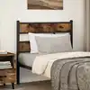 Image de Tête De Lit De Remplacement Chêne Fumé 100 Cm Fer Et Bois D'ingénierie Vidaxl