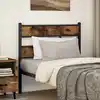 Image de Tête De Lit De Remplacement Chêne Fumé 107 Cm Fer Et Bois D'ingénierie Vidaxl