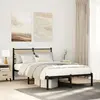 Image de Cadre De Lit En Métal Sans Matelas Chêne Sonoma 120x190 Cm Vidaxl