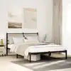 Image de Cadre De Lit En Métal Sans Matelas Chêne Sonoma 140x190 Cm Vidaxl