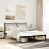Image de vidaXL Cadre de lit en métal sans matelas chêne sonoma 140x190 cm 4017102