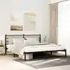 Image de Cadre De Lit En Métal Sans Matelas Chêne Sonoma 180x200 Cm Vidaxl