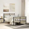 Image de Cadre De Lit En Métal Sans Matelas Chêne Sonoma 120x190 Cm Vidaxl