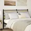 Image de Tête De Lit De Remplacement Chêne Sonoma 160 Cm Fer Et Bois D’ingénierie Vidaxl