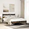 Image de Cadre De Lit Sans Matelas Chêne Fumé 100x200 Cm Bois Ingénierie Vidaxl