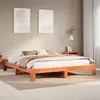 Image de Cadre De Lit Sans Matelas Cire Marron 200x200cm Bois Pin Massif Vidaxl