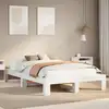 Image de Cadre De Lit Sans Matelas Blanc 120x200 Cm Bois De Pin Massif Vidaxl