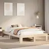 Image de Cadre De Lit Sans Matelas 135x190 Cm Bois De Pin Massif Vidaxl