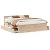 Image de Cadre De Lit Sans Matelas Avec Tête De Lit 200x200 Cm Bois Pin Vidaxl