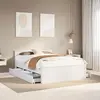 Image de Cadre De Lit Sans Matelas Avec Tête De Lit Blanc 150x200 Cm Pin Vidaxl