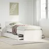 Image de Cadre De Lit Sans Matelas Avec Tête De Lit 90x200cm Bois De Pin Vidaxl