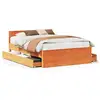 Image de Vidaxl cadre de lit sans matelas avec tête de lit brun 140x190 cm