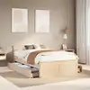 Image de Cadre De Lit Sans Matelas Avec Tête De Lit 135x190 Cm Bois Pin Vidaxl