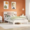 Image de Cadre De Lit Sans Matelas Blanc 150x200 Cm Bois De Pin Massif Vidaxl