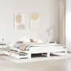 Image de Cadre De Lit Sans Matelas Blanc 180x200 Cm Bois Massif De Pin Vidaxl