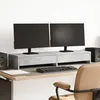Image de vidaXL Support de moniteur avec tiroirs gris béton bois dingénierie support décran étagère de moniteur base de moniteur 854673