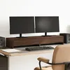 Image de vidaXL Support de moniteur avec tiroirs chêne marron bois dingénierie support décran étagère de moniteur base de 854676