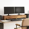 Image de vidaXL Support de moniteur avec tiroirs vieux bois bois dingénierie support décran étagère de moniteur base de moniteur 854677