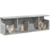 Image de vidaXL Armoire murale 100x20x30 cm gris béton bois dingénierie armoire murale flottante étagère murale vitrine murale 854844