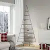 Image de Arbre De Noël En Métal Pour Décoration Noir 210 Cm Vidaxl