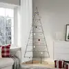 Image de Arbre De Noël En Métal Pour Décoration Noir 210 Cm Vidaxl