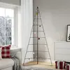 Image de Arbre De Noël En Métal Pour Décoration Noir 210 Cm Vidaxl