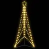 Image de Sapin De Noël À Led 363 Led Blanc Chaud 182 Cm Vidaxl