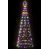 Image de Sapin De Noël À Led 200 Led Colorées 180 Cm Vidaxl