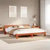 Image de Cadre De Lit Sans Matelas Cire Marron 180x200cm Bois Pin Massif Vidaxl